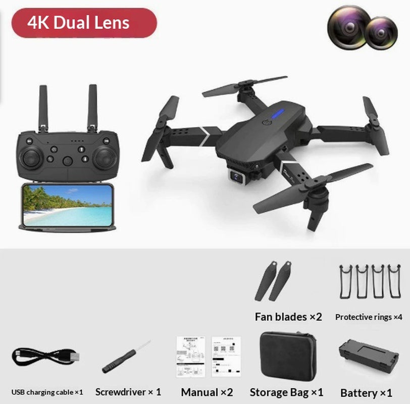 E88 HD 4K Dual Camera Drone for Aerial Photography with Remote Control