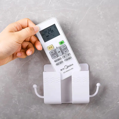 2 Pcs Wall Mount Phone Holder Adhesive Wall Phone Mount Charging Stand and Remote Control Stand