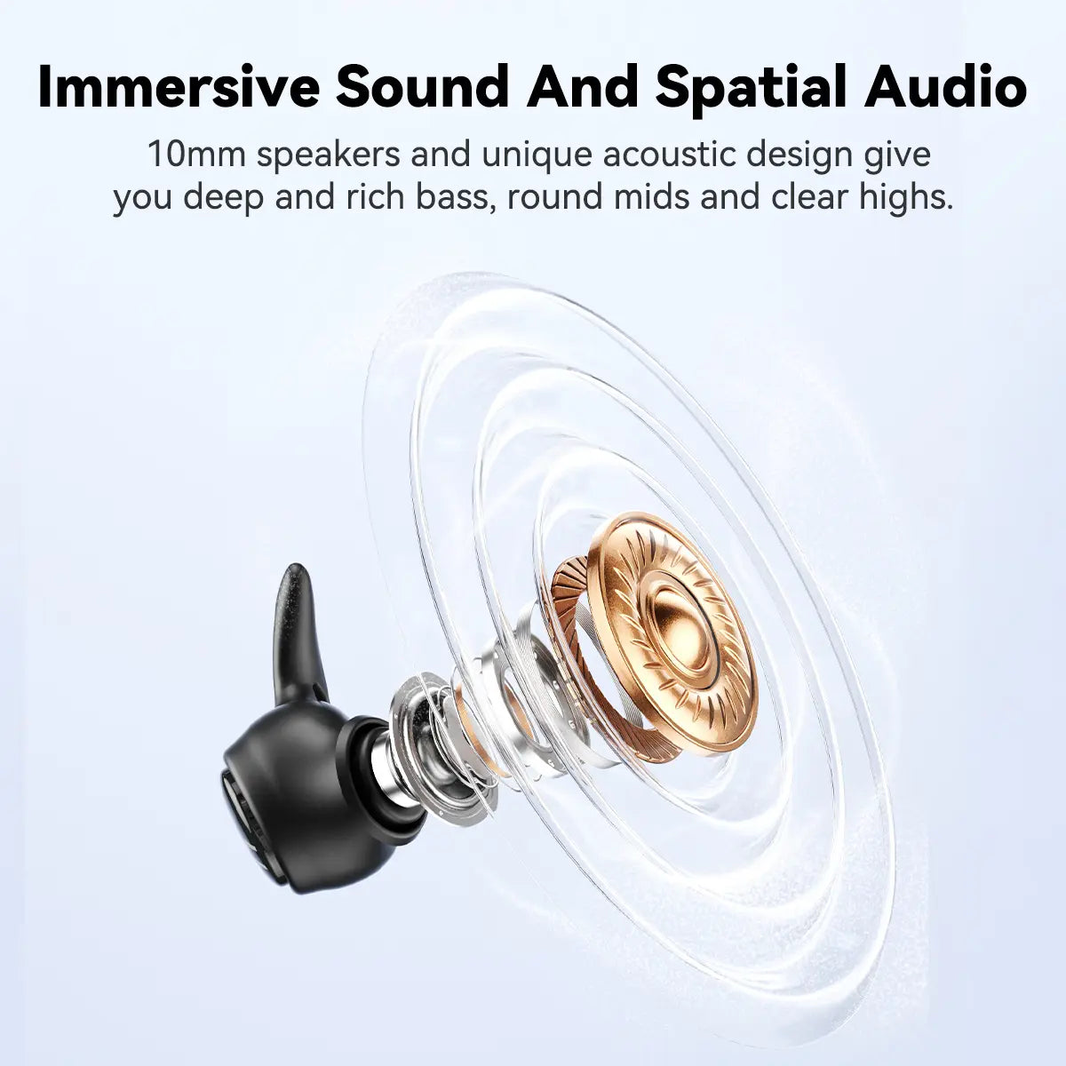 HTC NE76 Bluetooth 6.0 Wireless Earbuds - Mini Invisible Flat-Head Noise-Canceling Headset, Noise Isolation, No Ear Pressure for Side Sleepers, Travel-Friendly, Audio Electronic Phone Accessories with Batteries