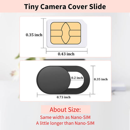 Webcam Cover 3 Pack, 0.03 Inch Ultra Thin Laptop Camera Cover Slide