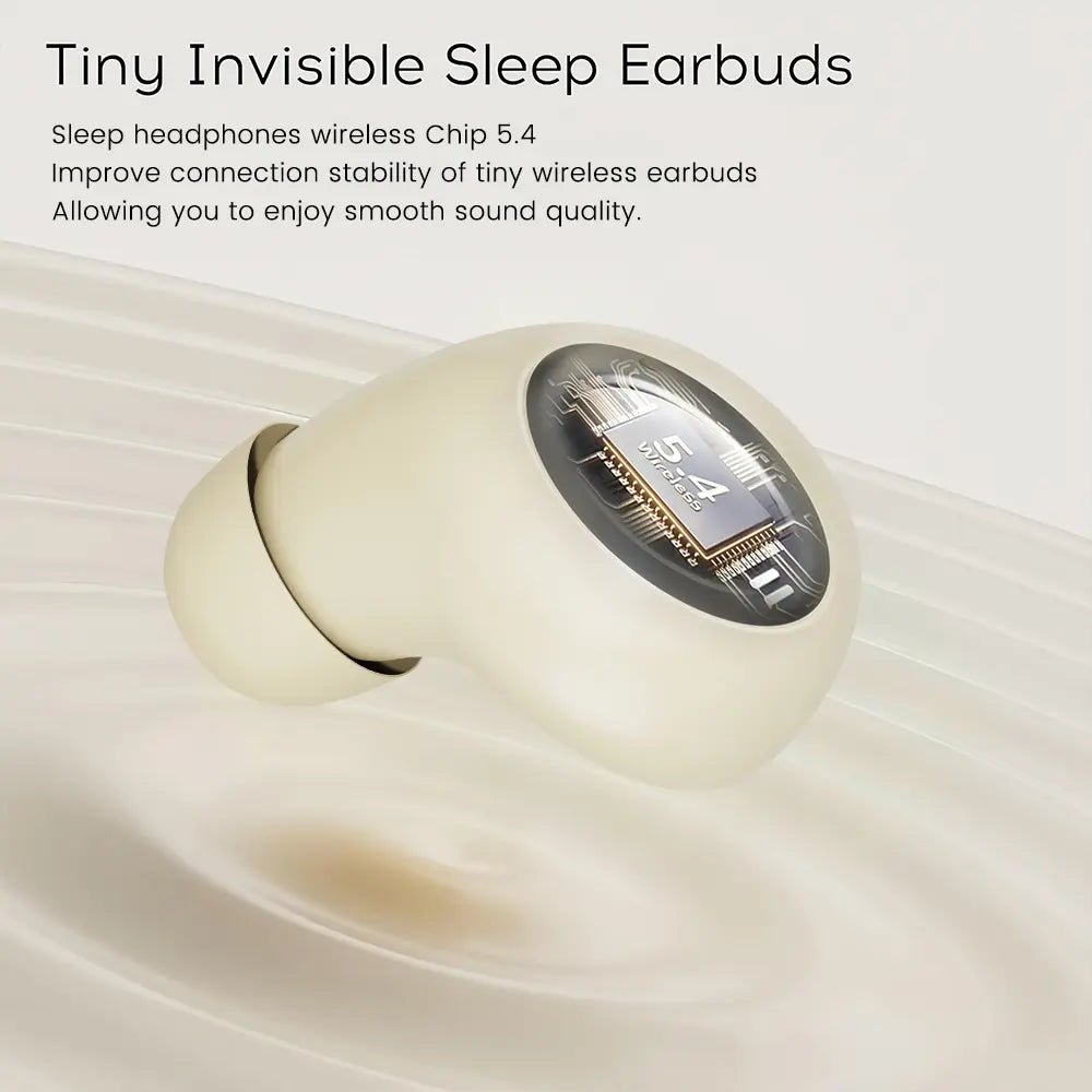 MSHUKCOE Mini Invisible True Wireless In-Ear Earphones - Bluetooth 5.4, Noise Cancelling, Stereo Audio, True Wireless Design, Charging Capability, Sport & Gaming Use, Back to School Phone Accessories