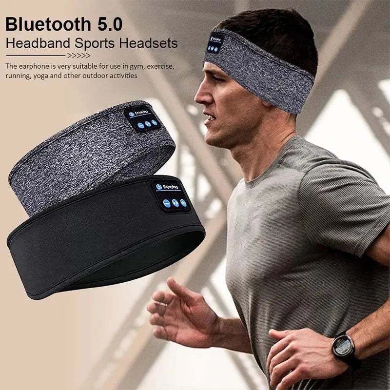 Bluetooth Sleep Headband with Wireless Headphones and Built-In Speakers, Made from Comfortable Fabric, 10-Hour Battery Life