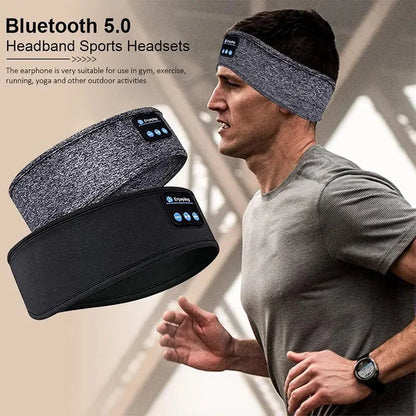 Bluetooth Sleep Headband with Wireless Headphones and Built-In Speakers, Made from Comfortable Fabric, 10-Hour Battery Life