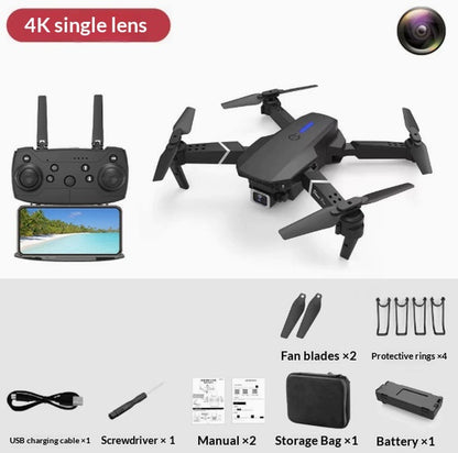 E88 HD 4K Dual Camera Drone for Aerial Photography with Remote Control
