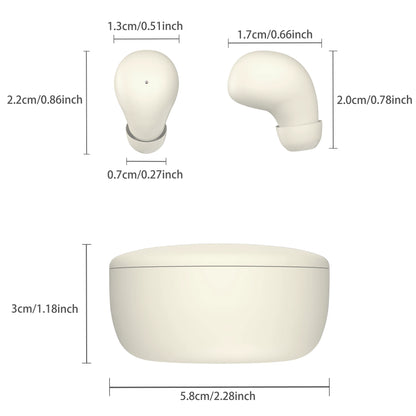 MSHUKCOE Mini Invisible True Wireless In-Ear Earphones - Bluetooth 5.4, Noise Cancelling, Stereo Audio, True Wireless Design, Charging Capability, Sport & Gaming Use, Back to School Phone Accessories