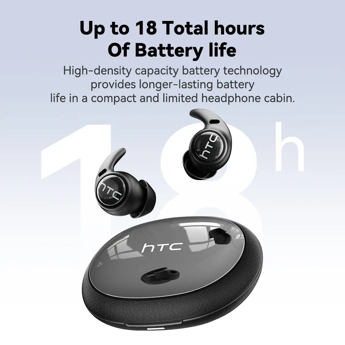 HTC NE76 Bluetooth 6.0 Wireless Earbuds - Mini Invisible Flat-Head Noise-Canceling Headset, Noise Isolation, No Ear Pressure for Side Sleepers, Travel-Friendly, Audio Electronic Phone Accessories with Batteries