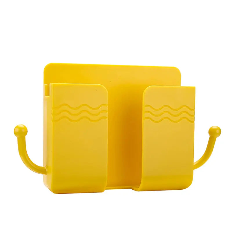 2 Pcs Wall Mount Phone Holder Adhesive Wall Phone Mount Charging Stand and Remote Control Stand