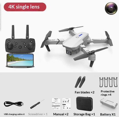 E88 HD 4K Dual Camera Drone for Aerial Photography with Remote Control