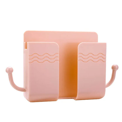 2 Pcs Wall Mount Phone Holder Adhesive Wall Phone Mount Charging Stand and Remote Control Stand