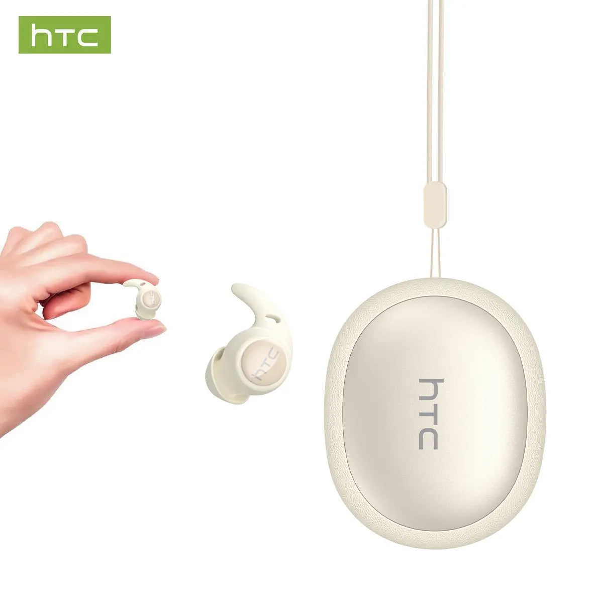 HTC NE76 Bluetooth 6.0 Wireless Earbuds - Mini Invisible Flat-Head Noise-Canceling Headset, Noise Isolation, No Ear Pressure for Side Sleepers, Travel-Friendly, Audio Electronic Phone Accessories with Batteries